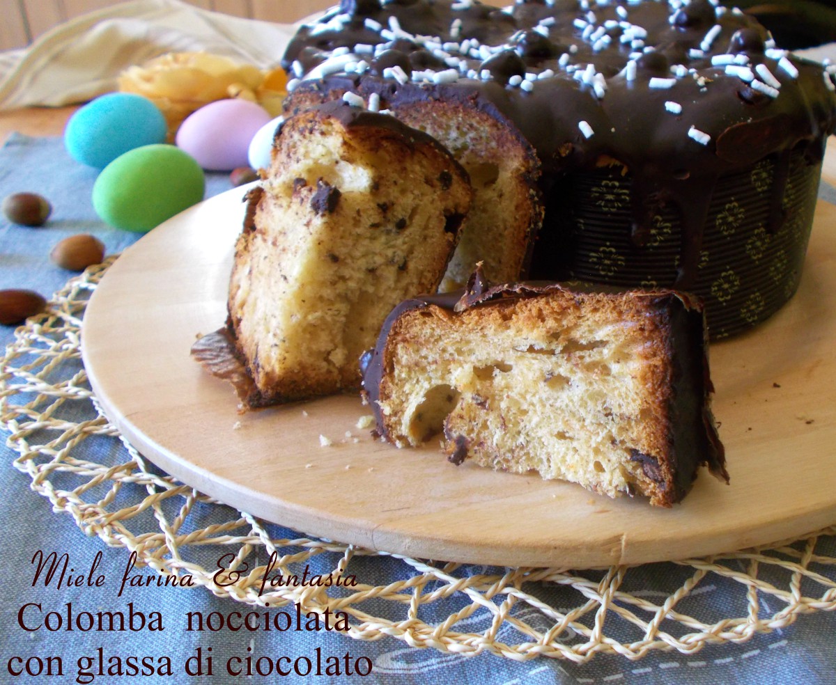 Colomba met chocolade en hazelnootglazuur