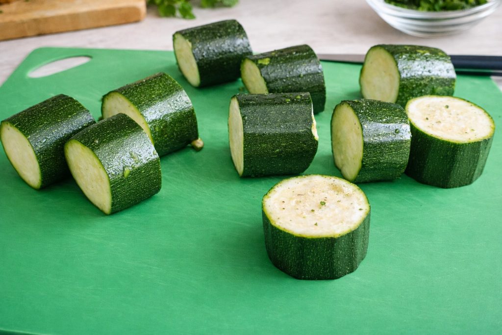 Courgettes grof gesneden