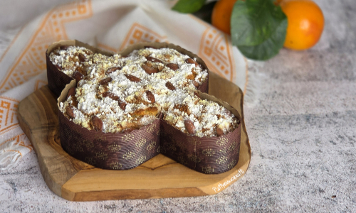 Colomba crinkle met sinaasappel en amandelen
