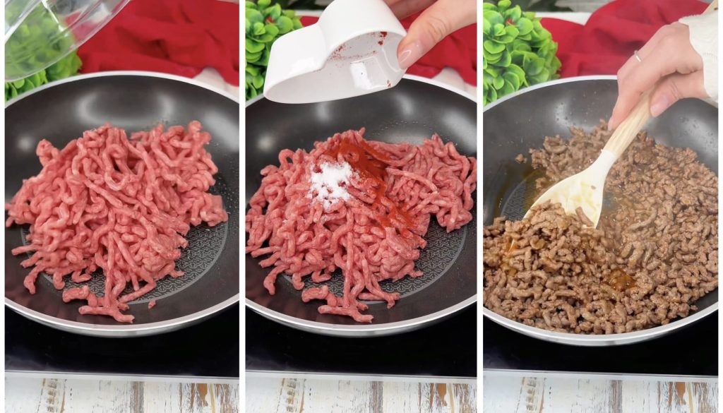 Tacos di carne e formaggio in friggitrice ad aria