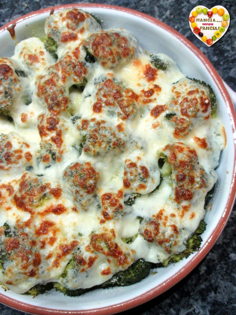 gegratineerde broccoli met bechamelsaus, Mangia senza Pancia