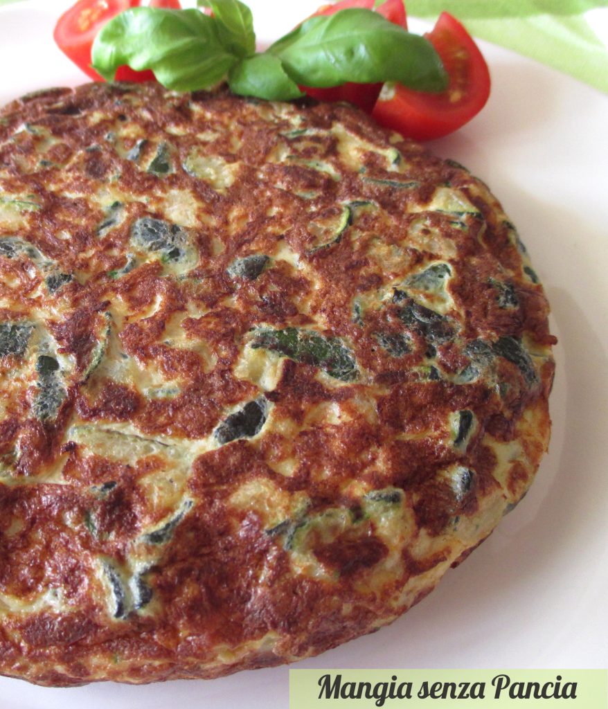 Lichte courgettefrittata, vegetarisch recept, Mangia senza Pancia