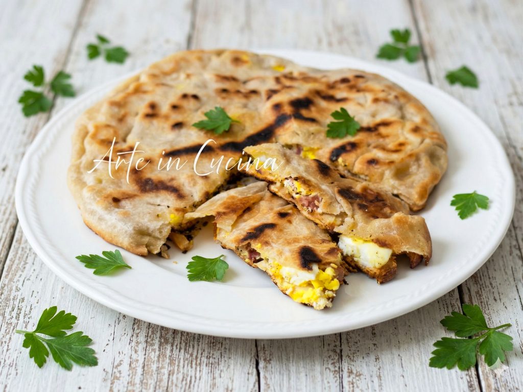 Hartige taart met salami en ricotta