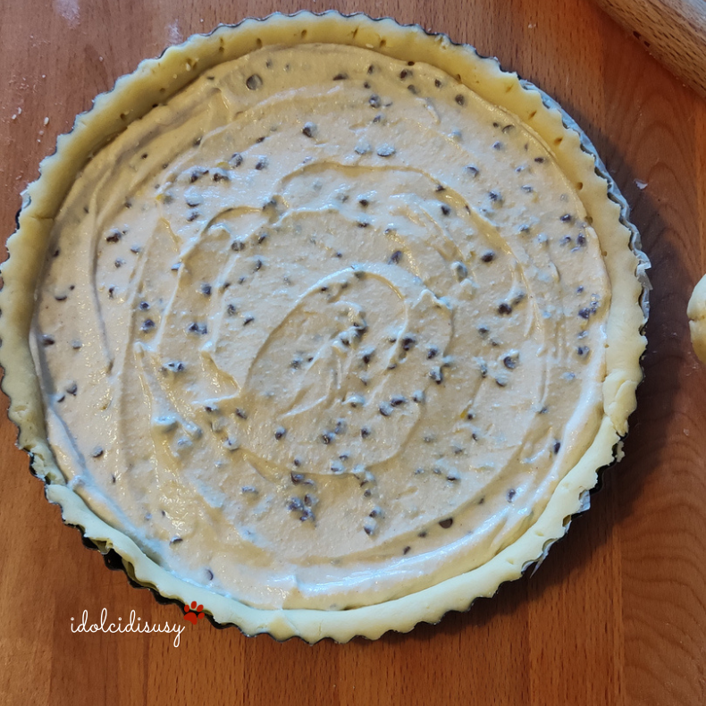 Crostata van ricotta en chocoladedruppels