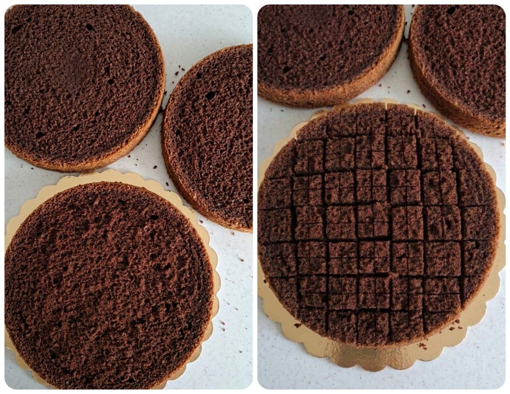 Mimosa-taart met chocolade