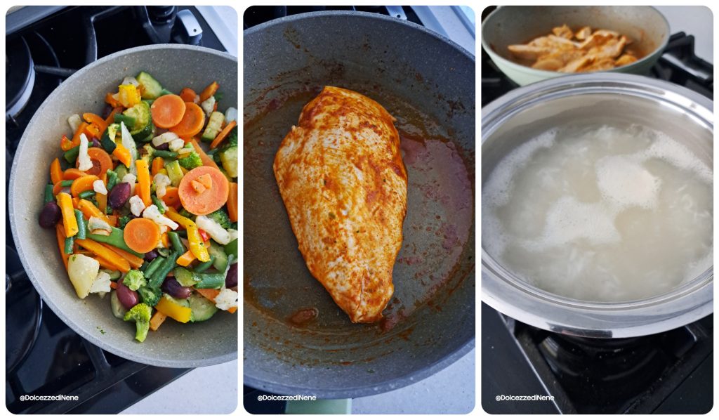 Basmati rijst met kip en groenten