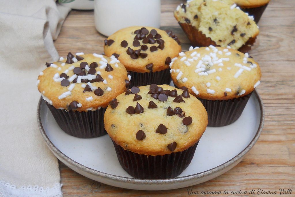 muffin met chocoladestukjes horizontaal