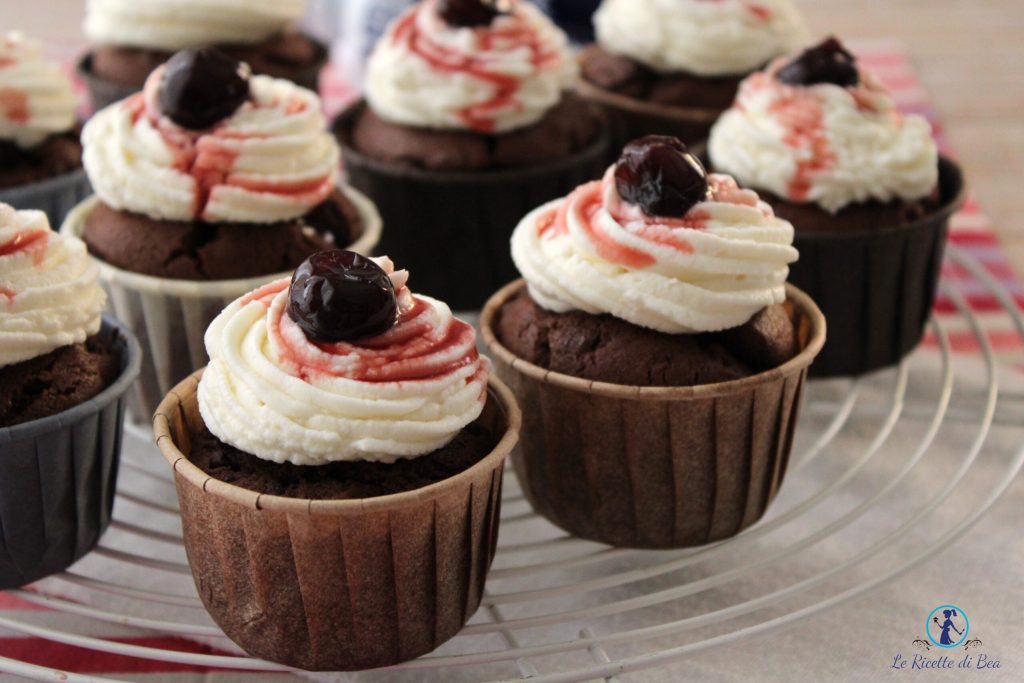 muffin met amarena-kersen en pure chocoladechips