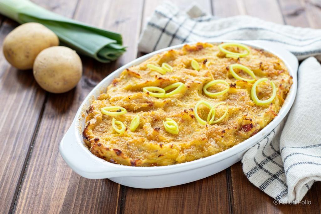 ovenschotel van aardappelen en prei