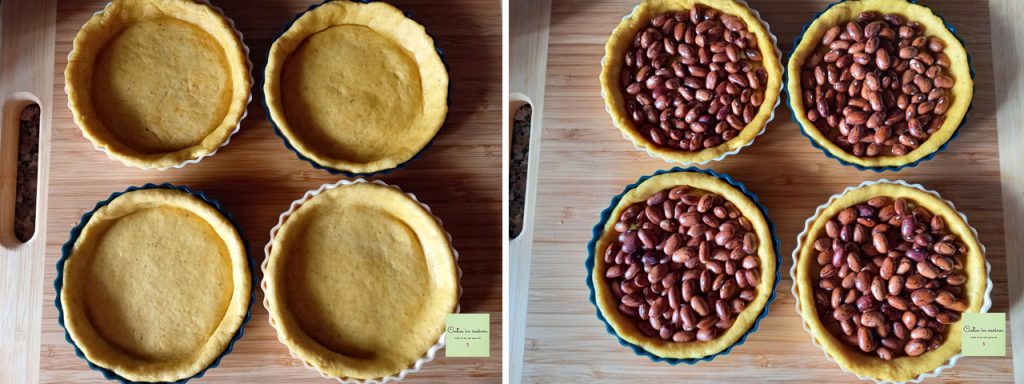 blind bakken van de tartelletjes