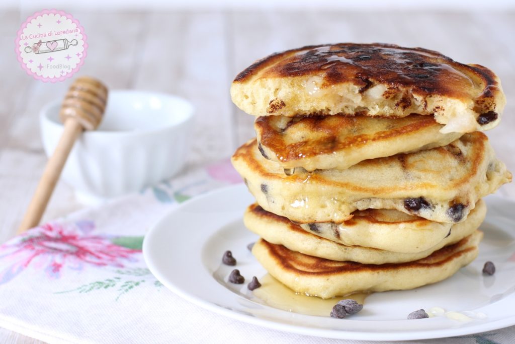 pancake met peer en chocolade