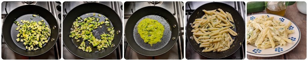 Pasta met courgettecrème