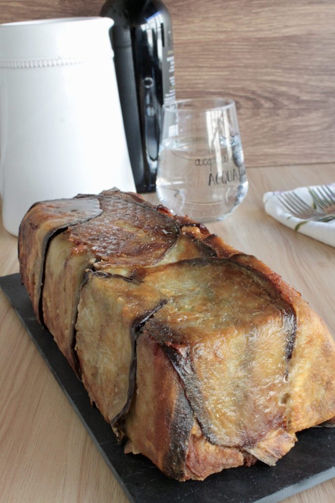 Pasta met aubergine net uit de vorm gehaald