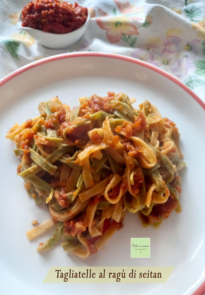 tagliatelle met ragù van seitan