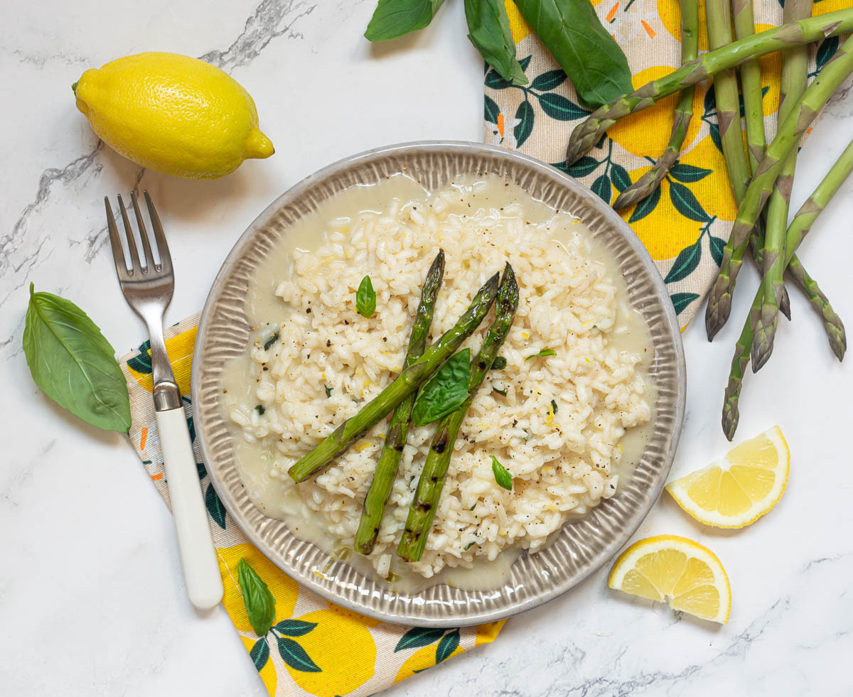 Risotto met citroen en asperges
